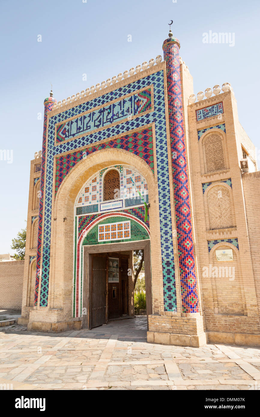 Entrée au palais résidentiel d'été, Sitorai Mohi Hossa Folk Art Museum, Boukhara, Ouzbékistan Banque D'Images