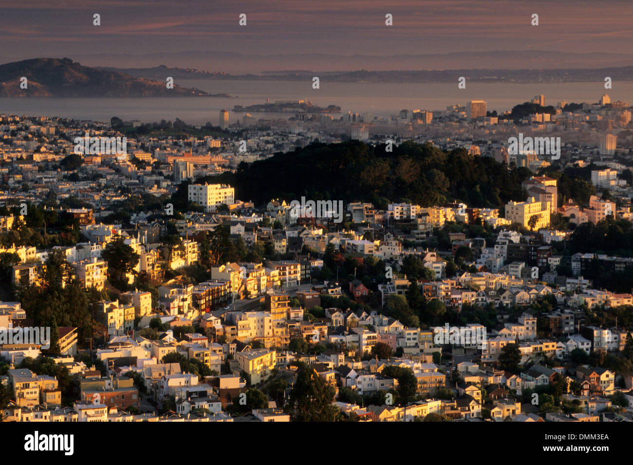 Avis de Twin Peaks, San Francisco, Californie Banque D'Images