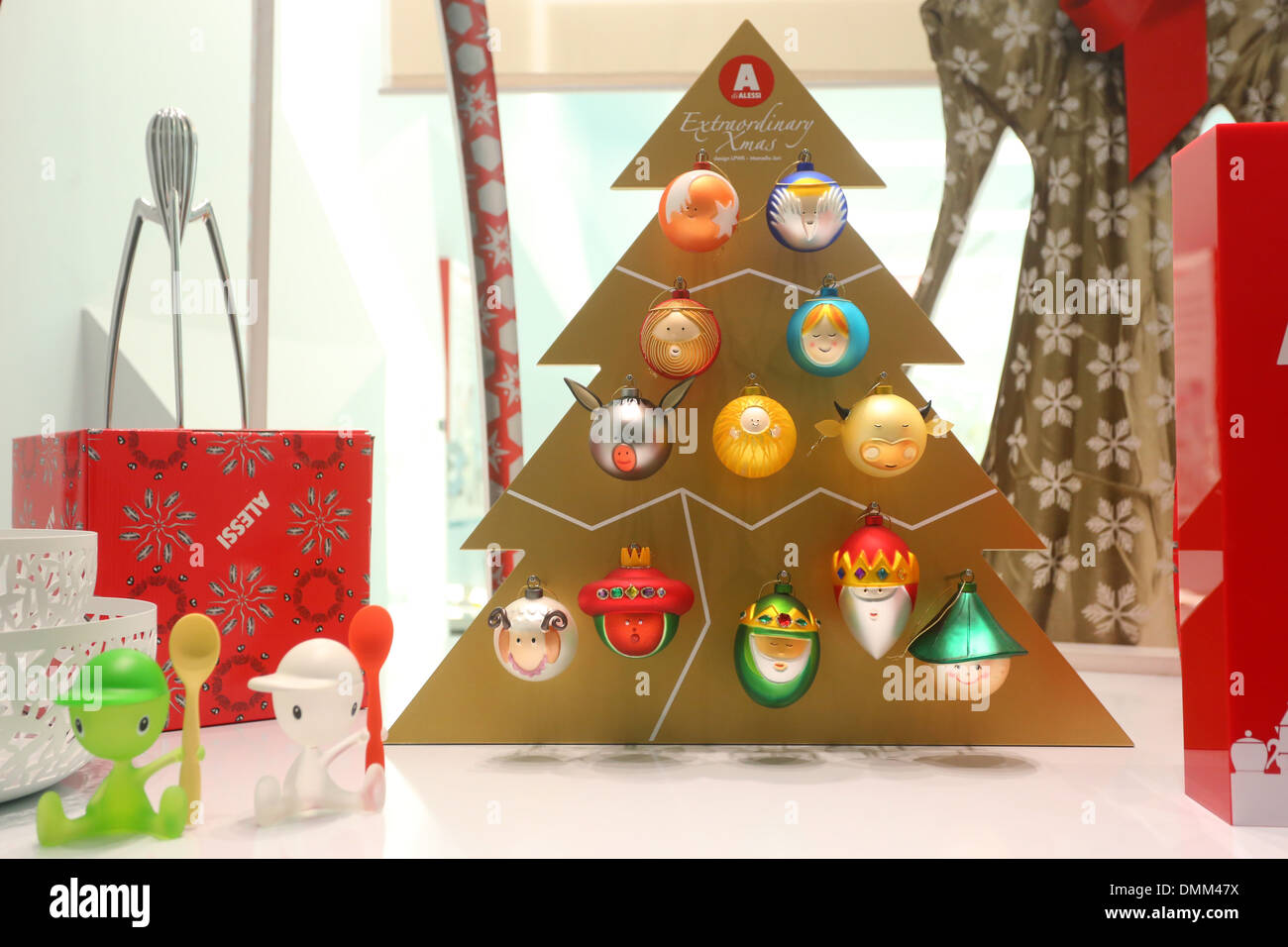 Un joli Noël, ornements de vacances afficher par Alessi. Banque D'Images