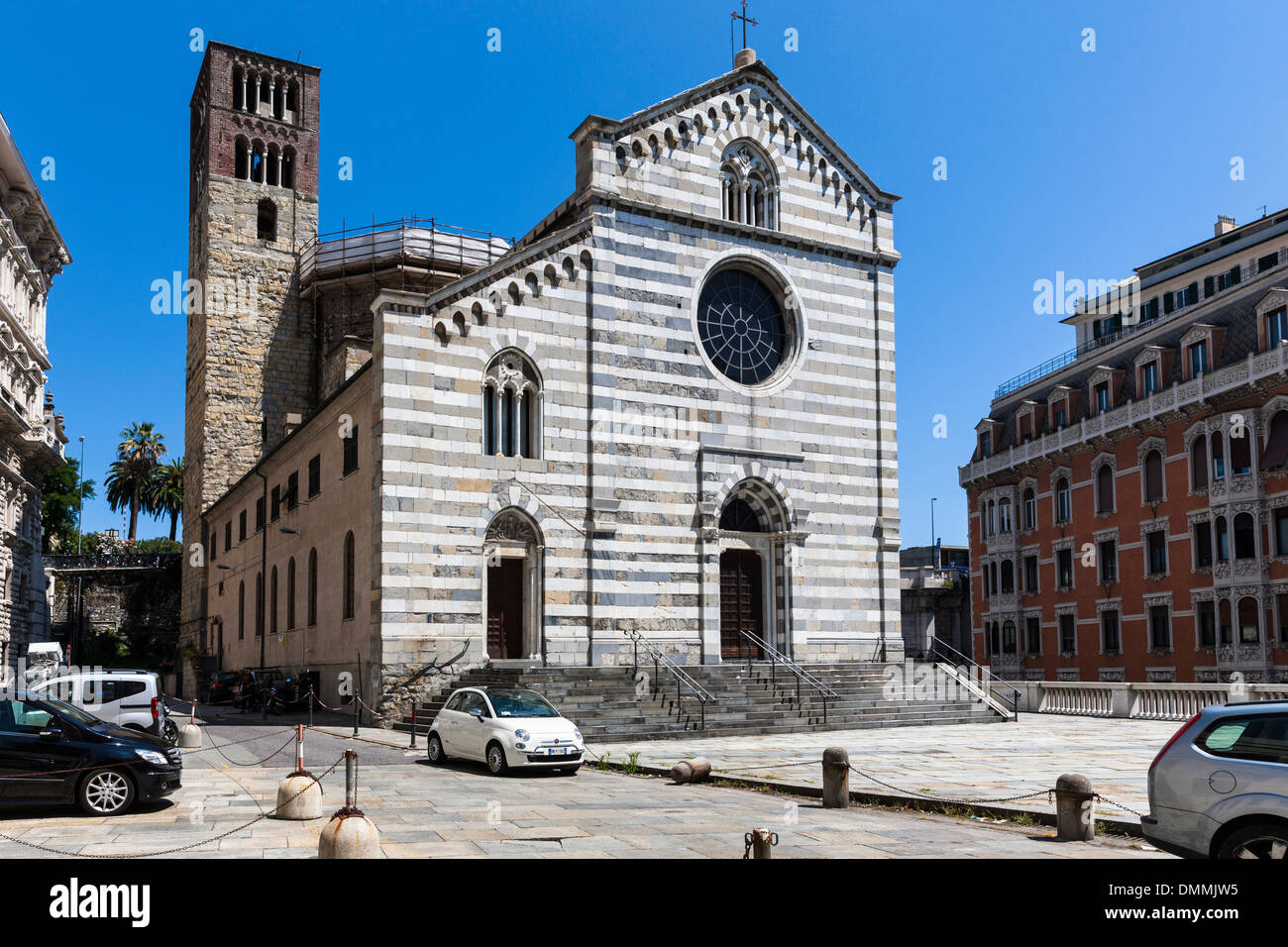 L'Italie, Gênes, église de Santo Stefano Banque D'Images