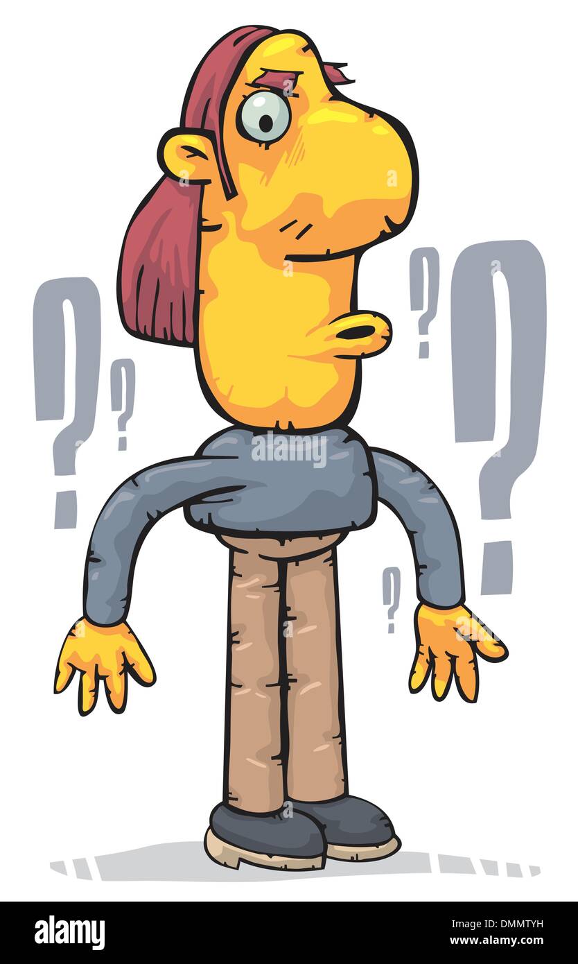 Confused man illustration Banque d'images vectorielles - Alamy