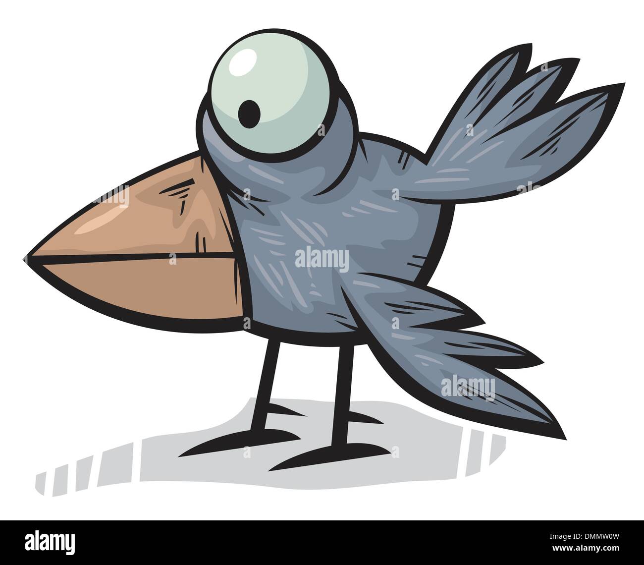Crow debout Illustration de Vecteur