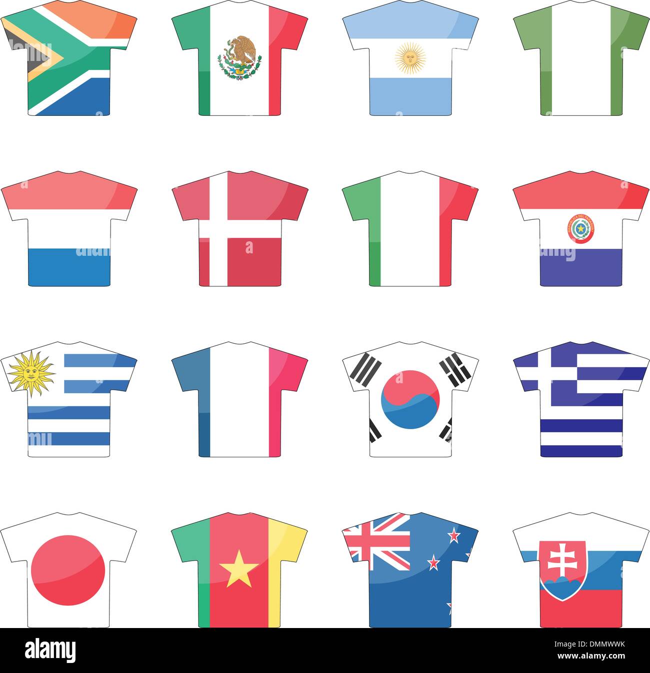 Drapeaux pays - icônes set 1 de 2 Illustration de Vecteur