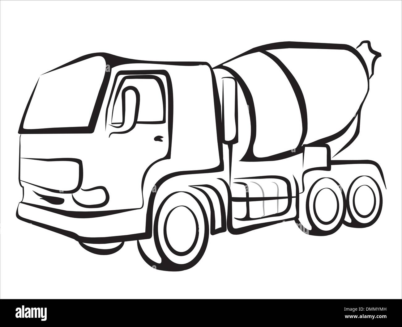 Illustration isolé de l'édifice en béton pour mixer sketch Illustration de Vecteur