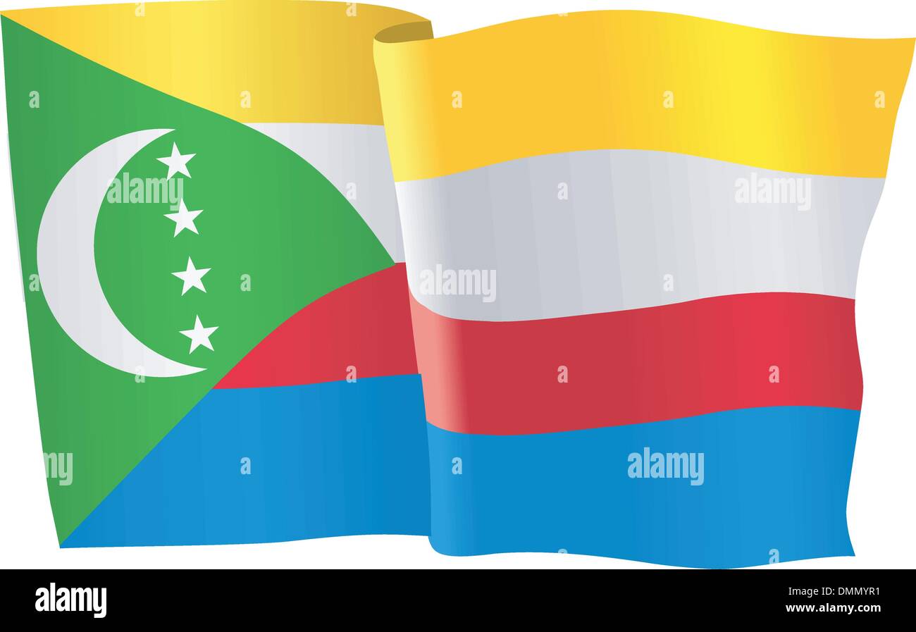 drapeau des Comores Illustration de Vecteur