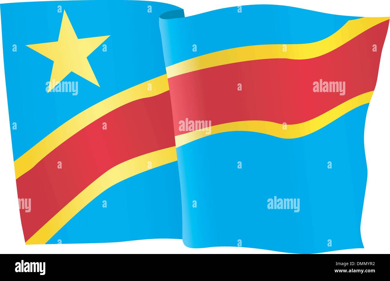 drapeau du Congo Illustration de Vecteur
