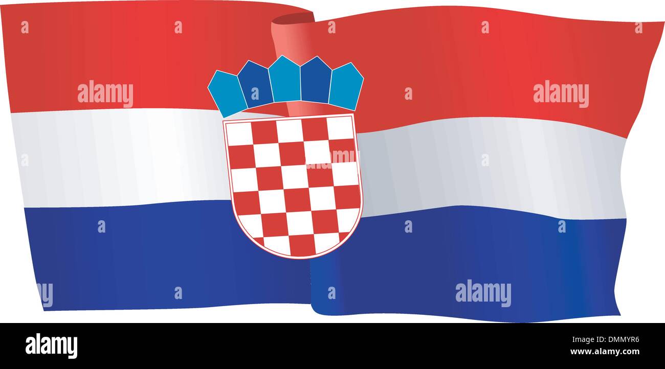 drapeau de la Croatie Illustration de Vecteur