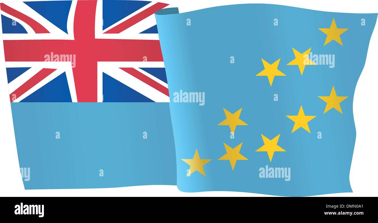 drapeau des Tuvalu Illustration de Vecteur