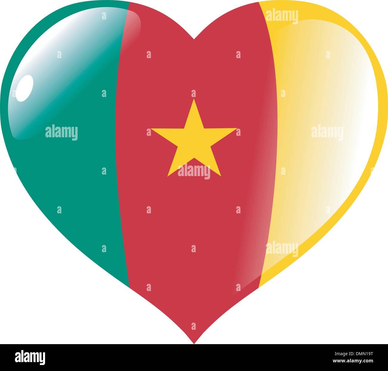 Série avec coeur en couleurs nationales Illustration de Vecteur