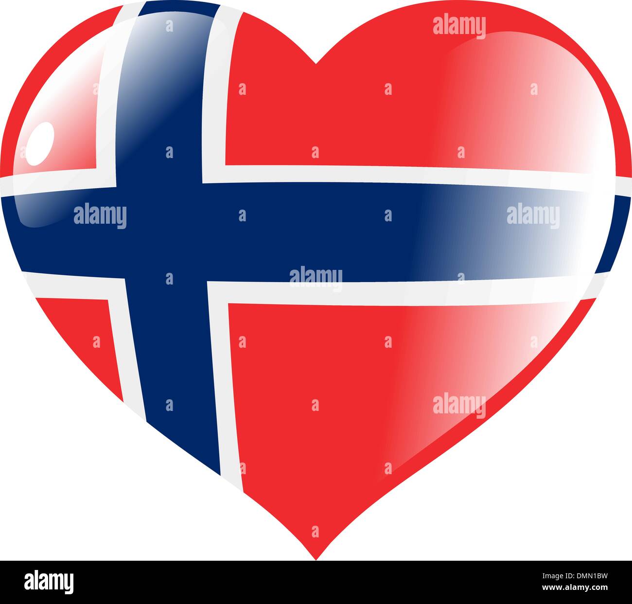 Série avec coeur en couleurs nationales Illustration de Vecteur