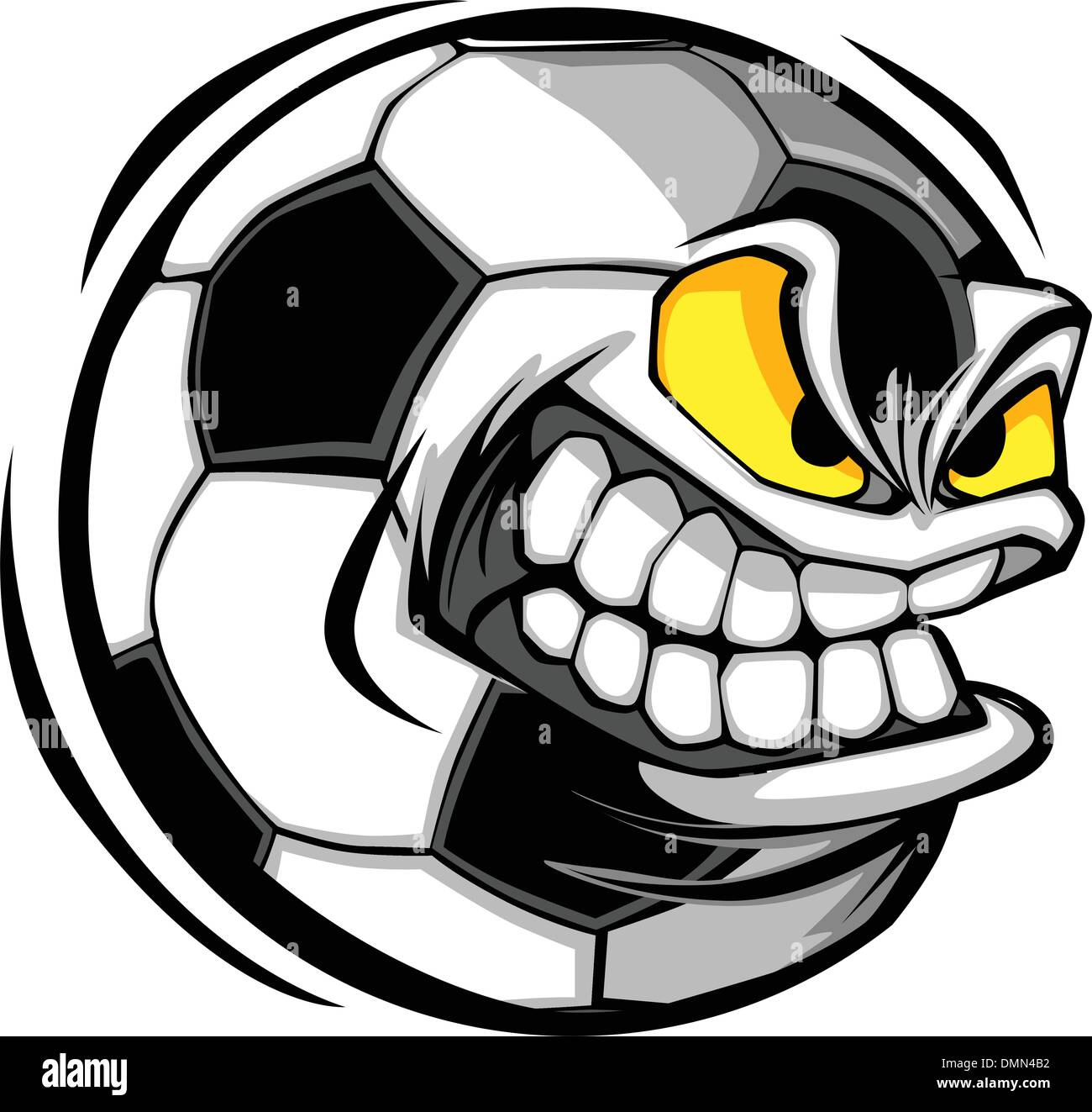 Ballon de soccer Face Cartoon Image vectorielle Illustration de Vecteur