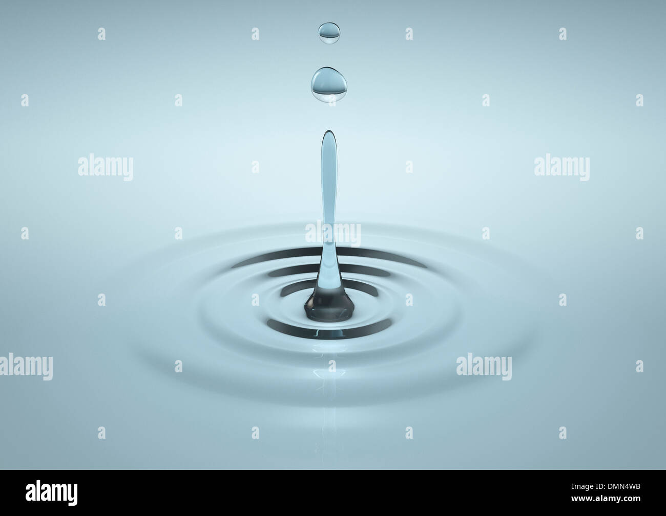 Des gouttelettes d'eau et l'ondulation - concept Banque D'Images