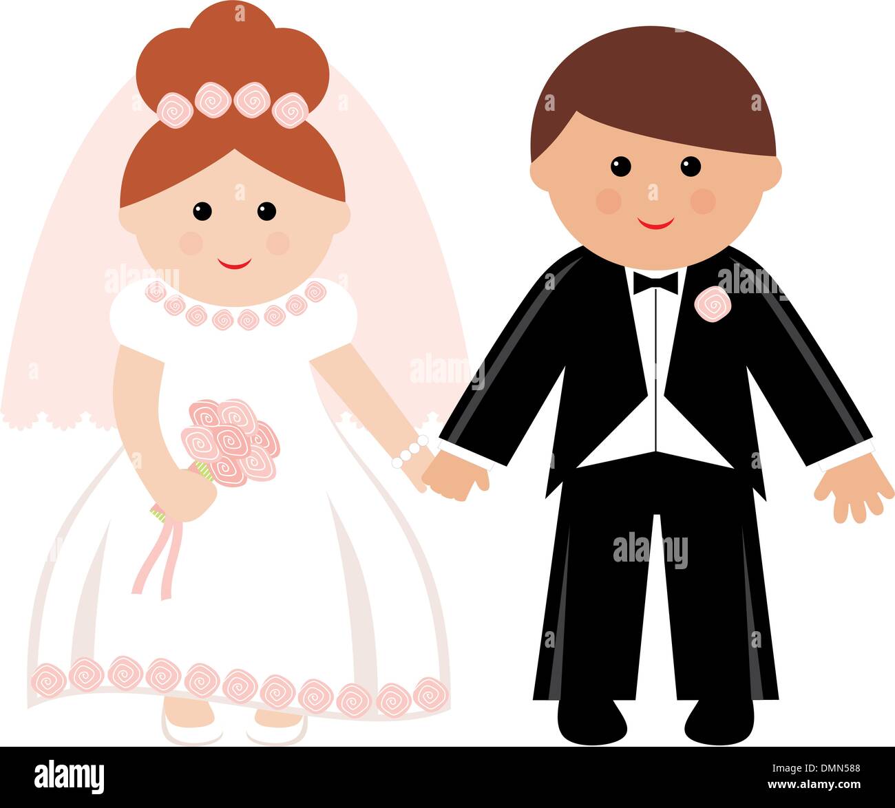 Couple de mariage. Illustration de Vecteur