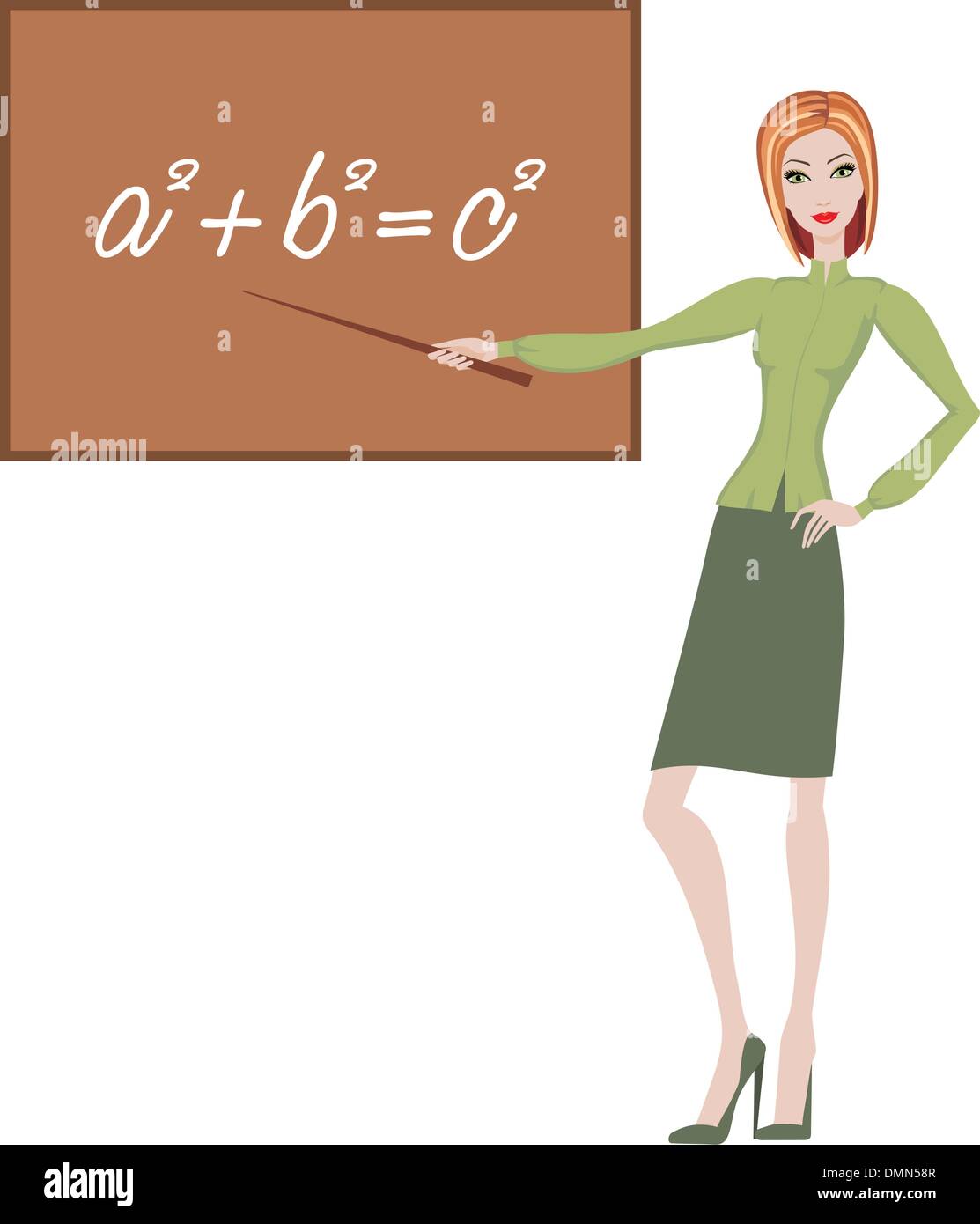 L'enseignant explique le théorème Illustration de Vecteur