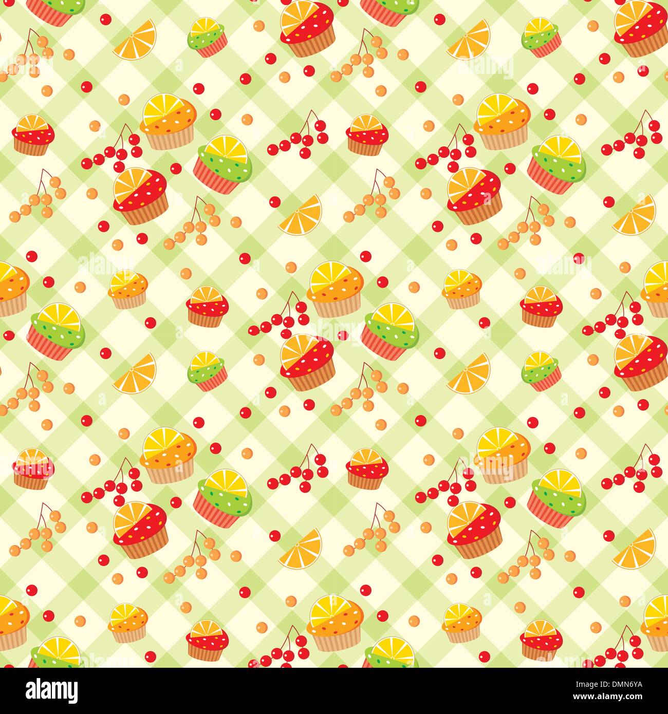 Motif cupcake transparente Illustration de Vecteur