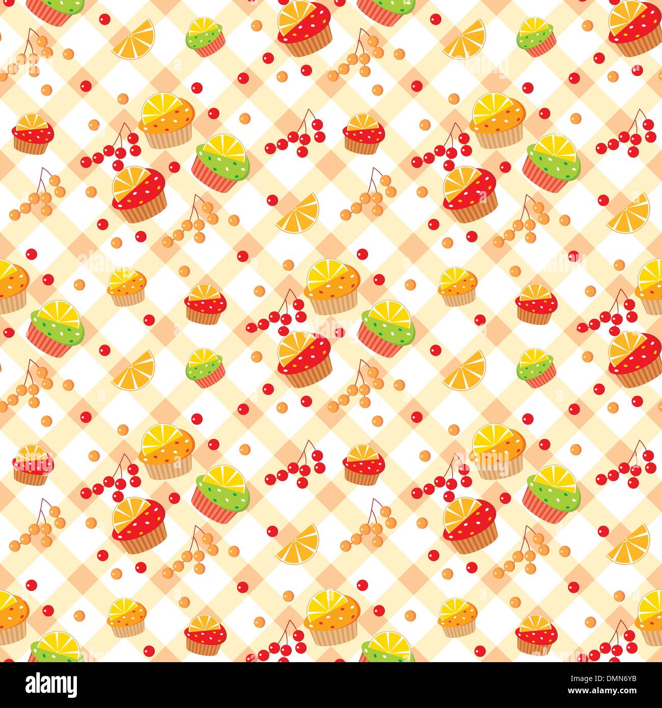 Motif cupcake transparente Illustration de Vecteur