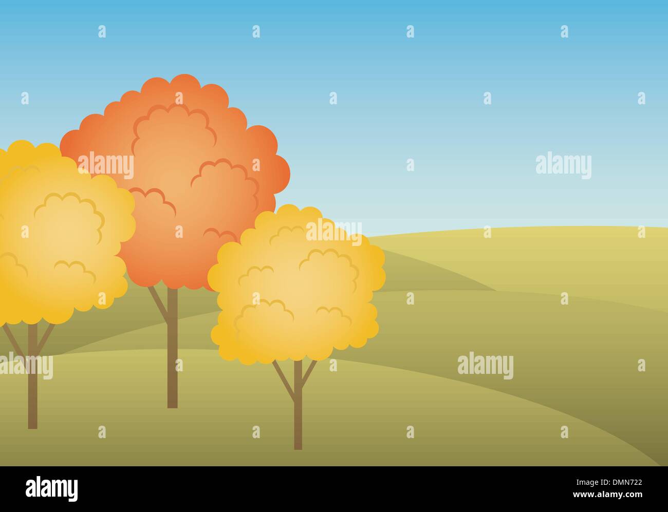 Paysage d'automne Illustration de Vecteur