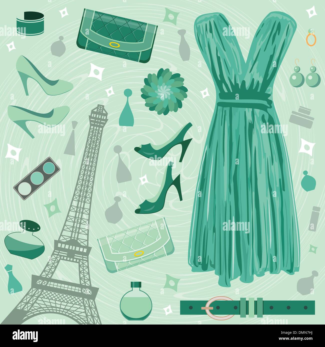 Jeu de mode Paris Illustration de Vecteur