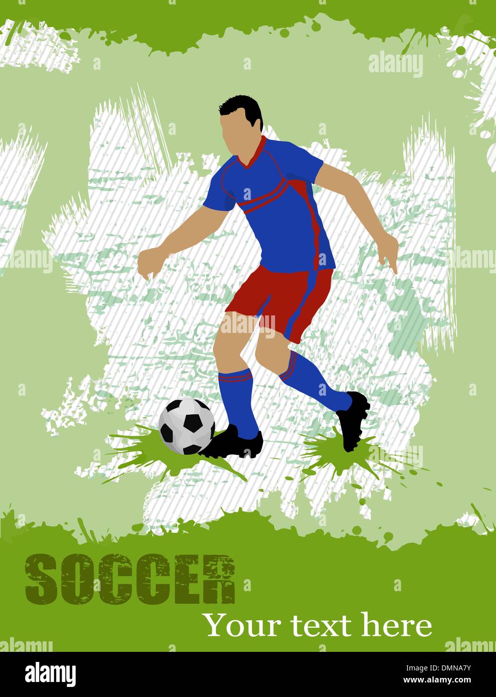 Arrière-plan de l'affiche de soccer Illustration de Vecteur