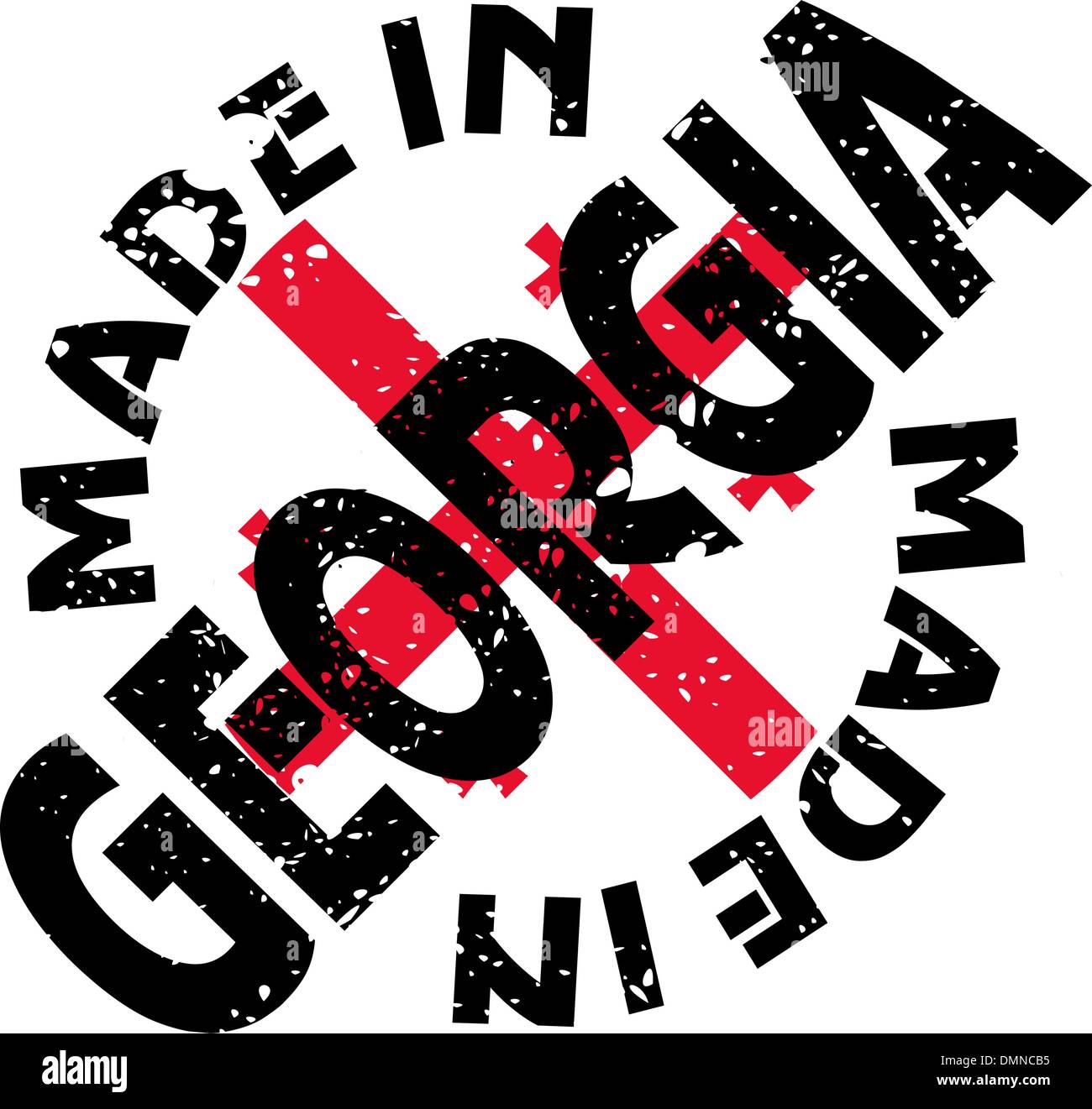 Label vector fait en Géorgie Illustration de Vecteur