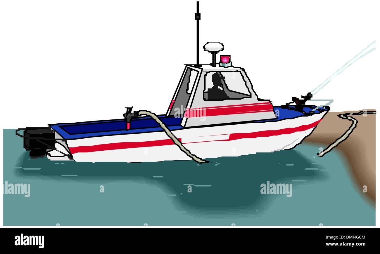 Bateau de sauvetage Illustration de Vecteur
