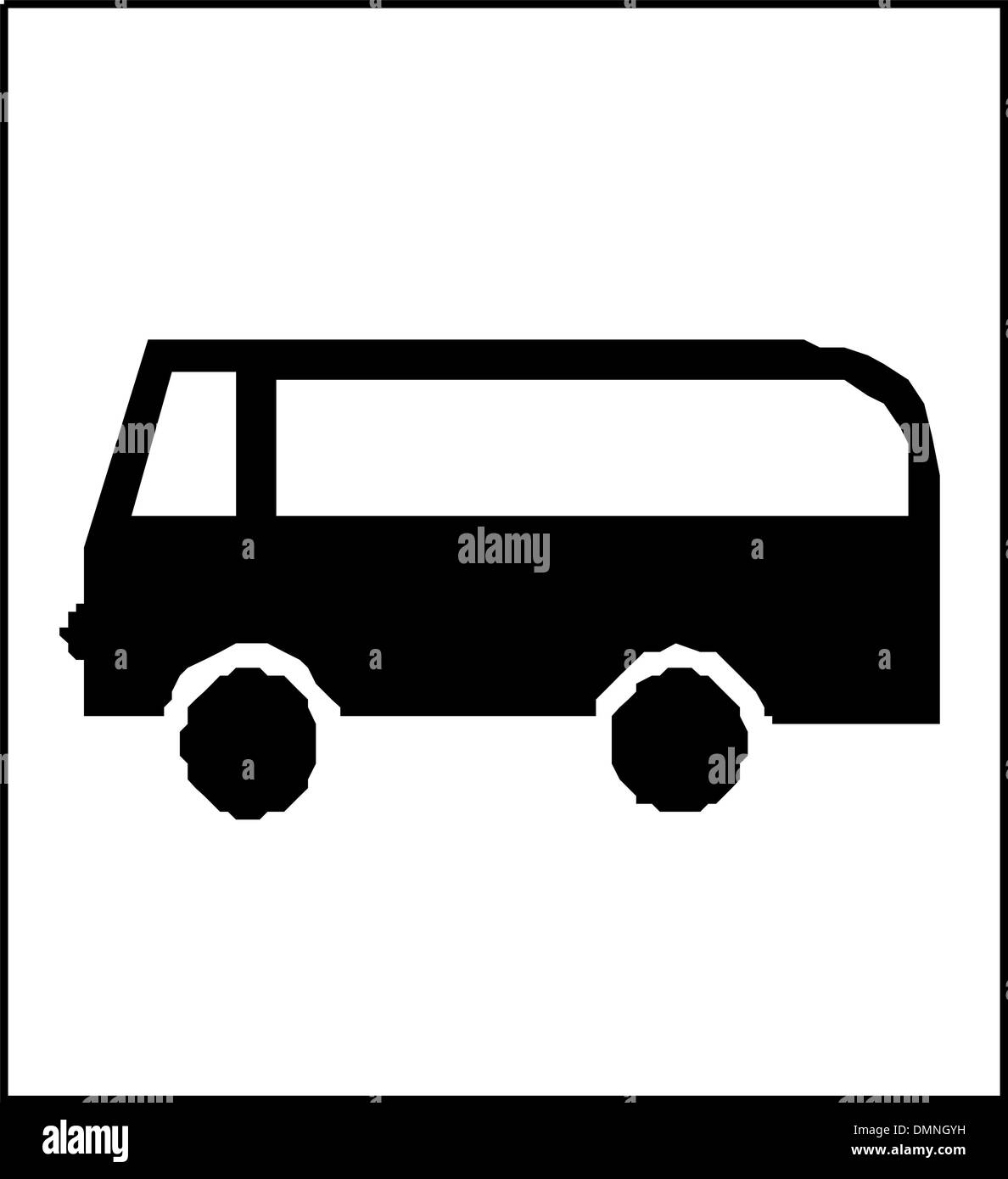 Bus ou van vecteur symbole Illustration de Vecteur