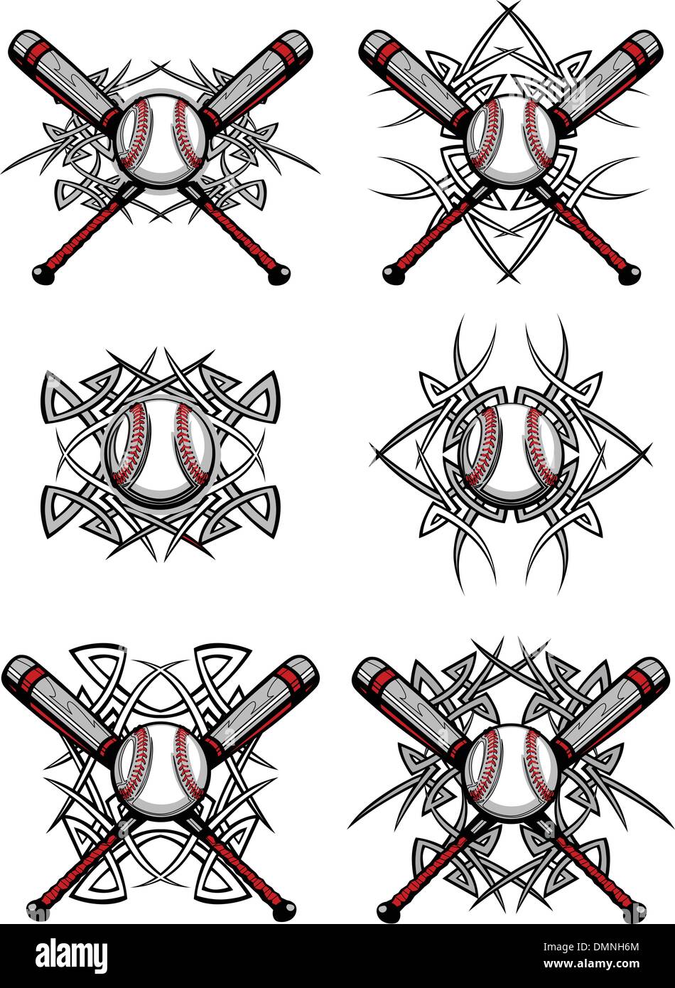 Les images graphiques Tribal Baseball Softball Illustration de Vecteur