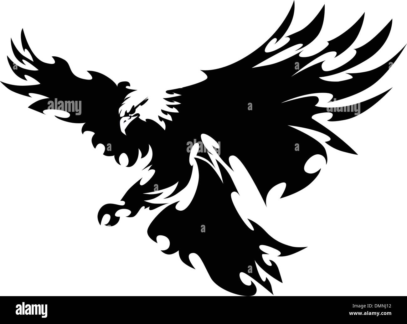 Mascotte aigle design des ailes Illustration de Vecteur