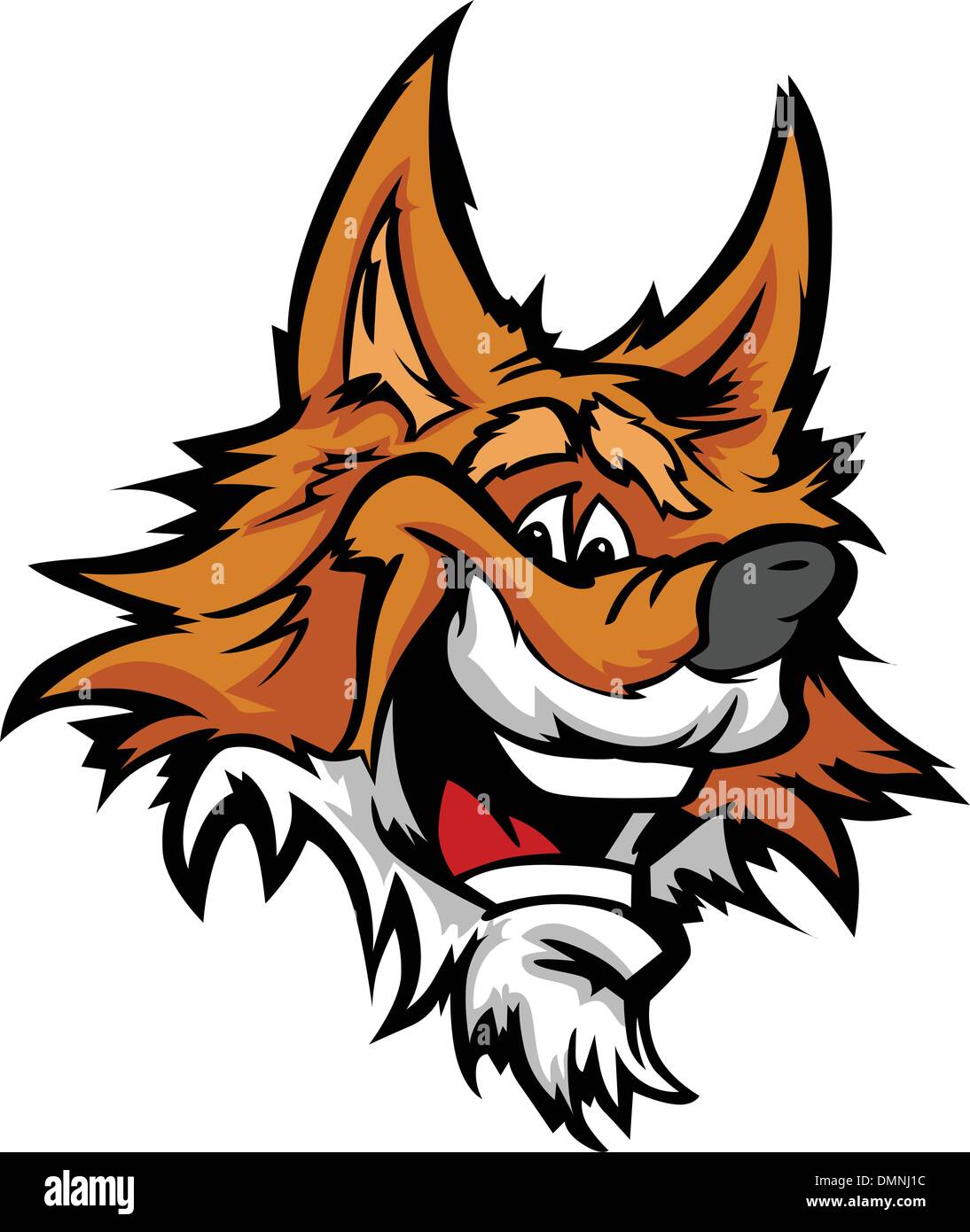 Happy Smiling Cartoon Mascot Fox graphique vectoriel Illustration de Vecteur