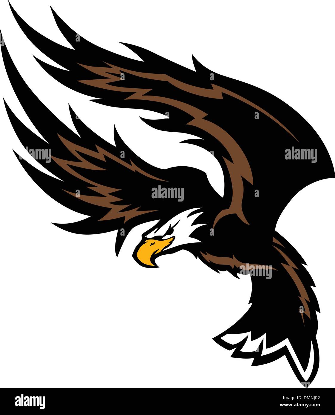 Flying Eagle Wings Conception Mascotte Illustration de Vecteur