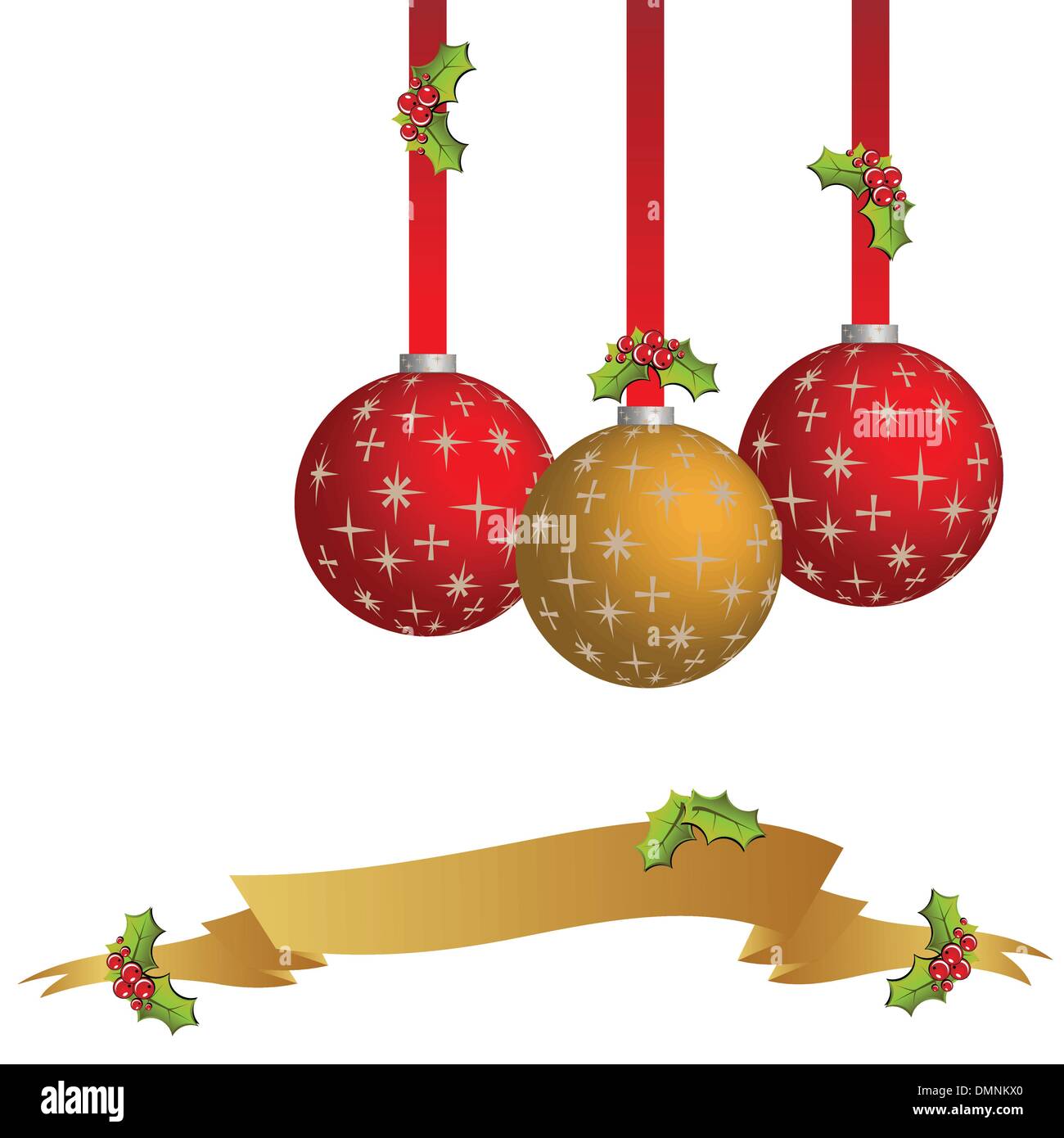 Ornements de Noël Illustration de Vecteur