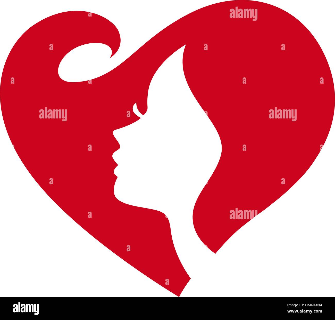 Les femelles du cœur d'ossature Illustration de Vecteur