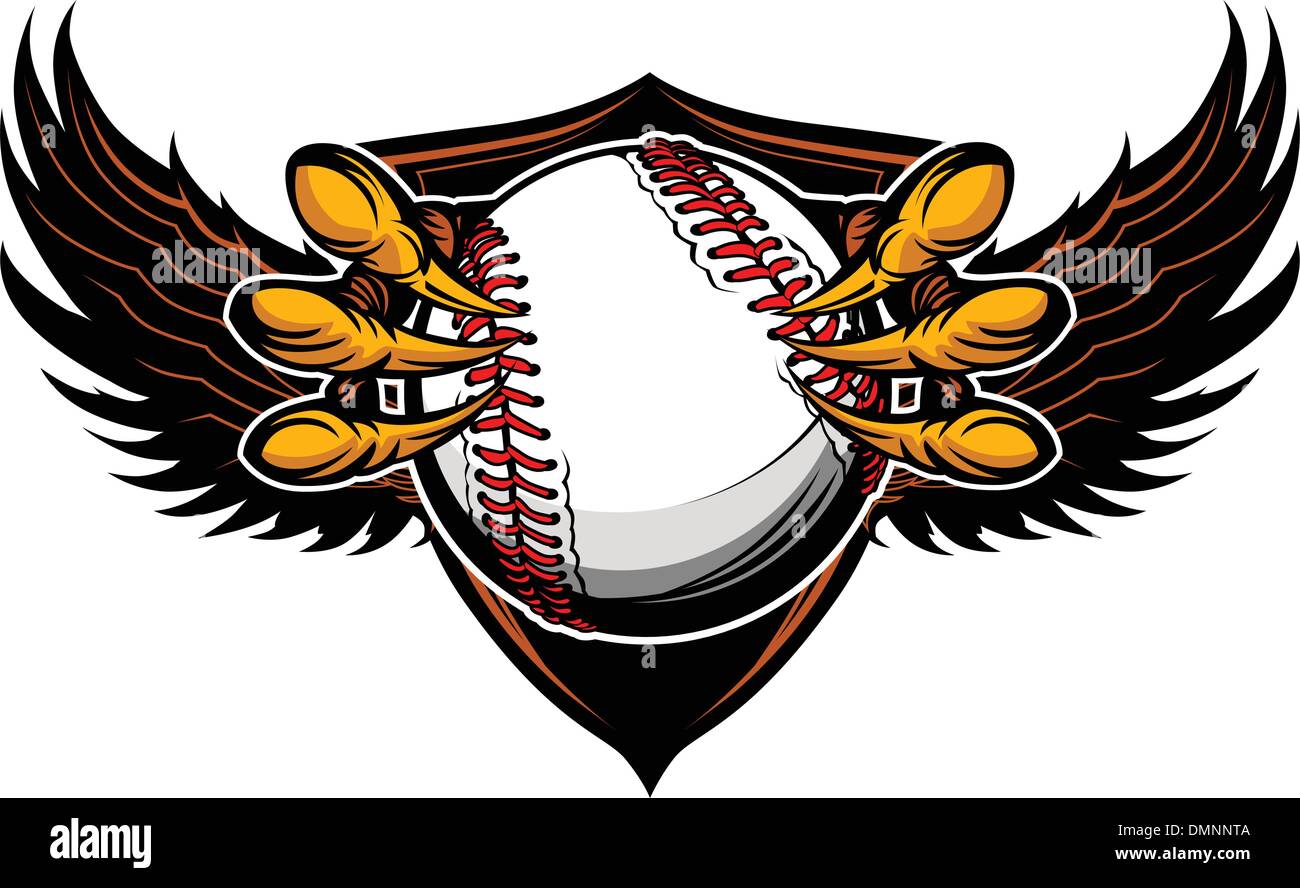 Serres et griffes Baseball Eagle Vector Illustration Illustration de Vecteur