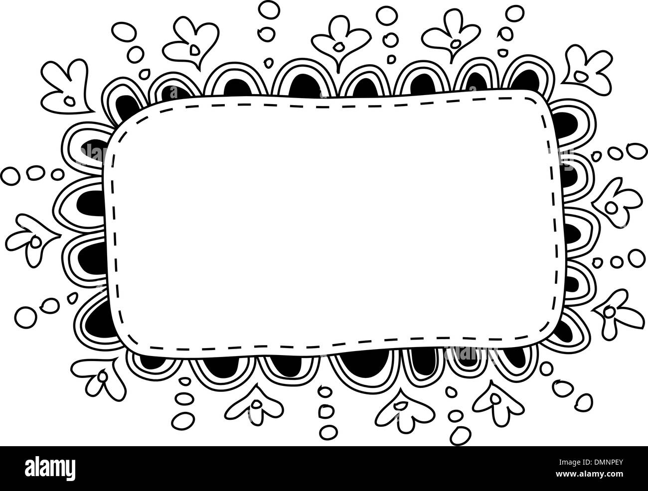 Doodle fait main frame Illustration de Vecteur