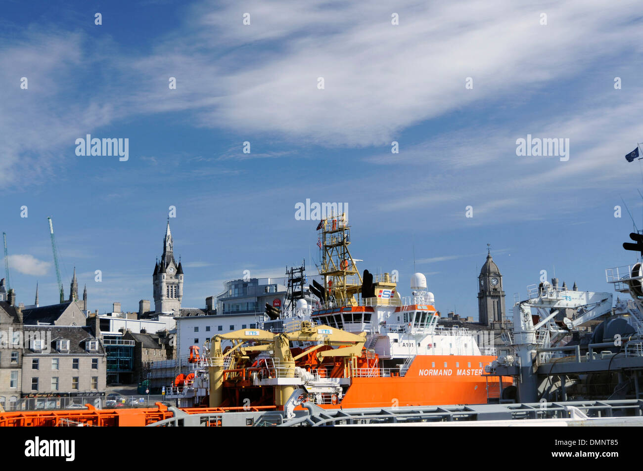 Aberdeen Harbour port de commerce des ports de marine engineering d'approvisionnement à l'étranger pêche Banque D'Images
