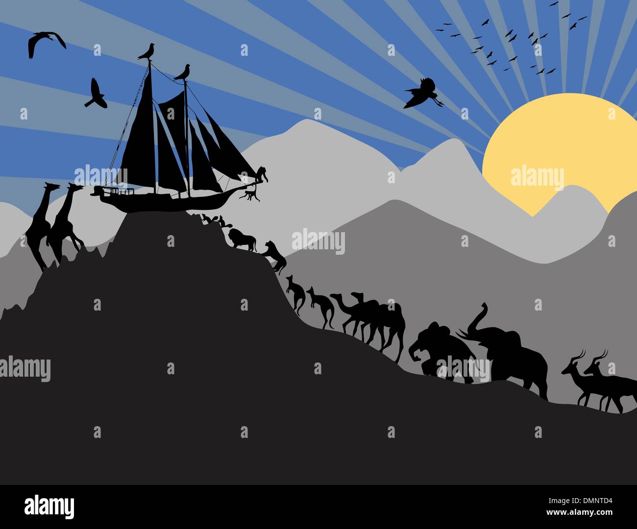 Arche de Noé Illustration de Vecteur Arche de Noé Illustration de Vecteur