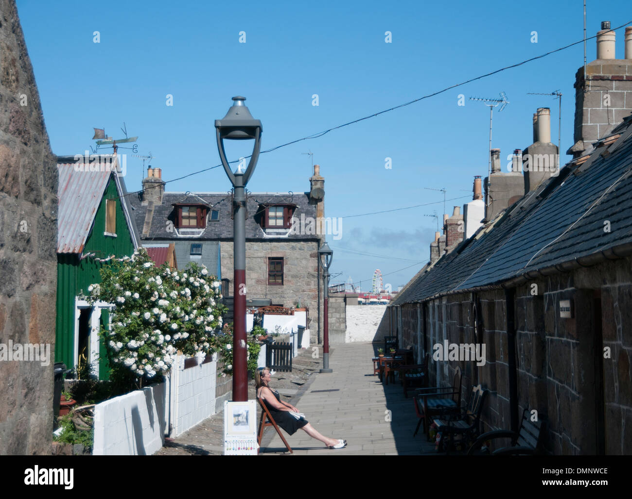 Footdee fitee vieux village de pêcheurs d'ABERDEEN Banque D'Images