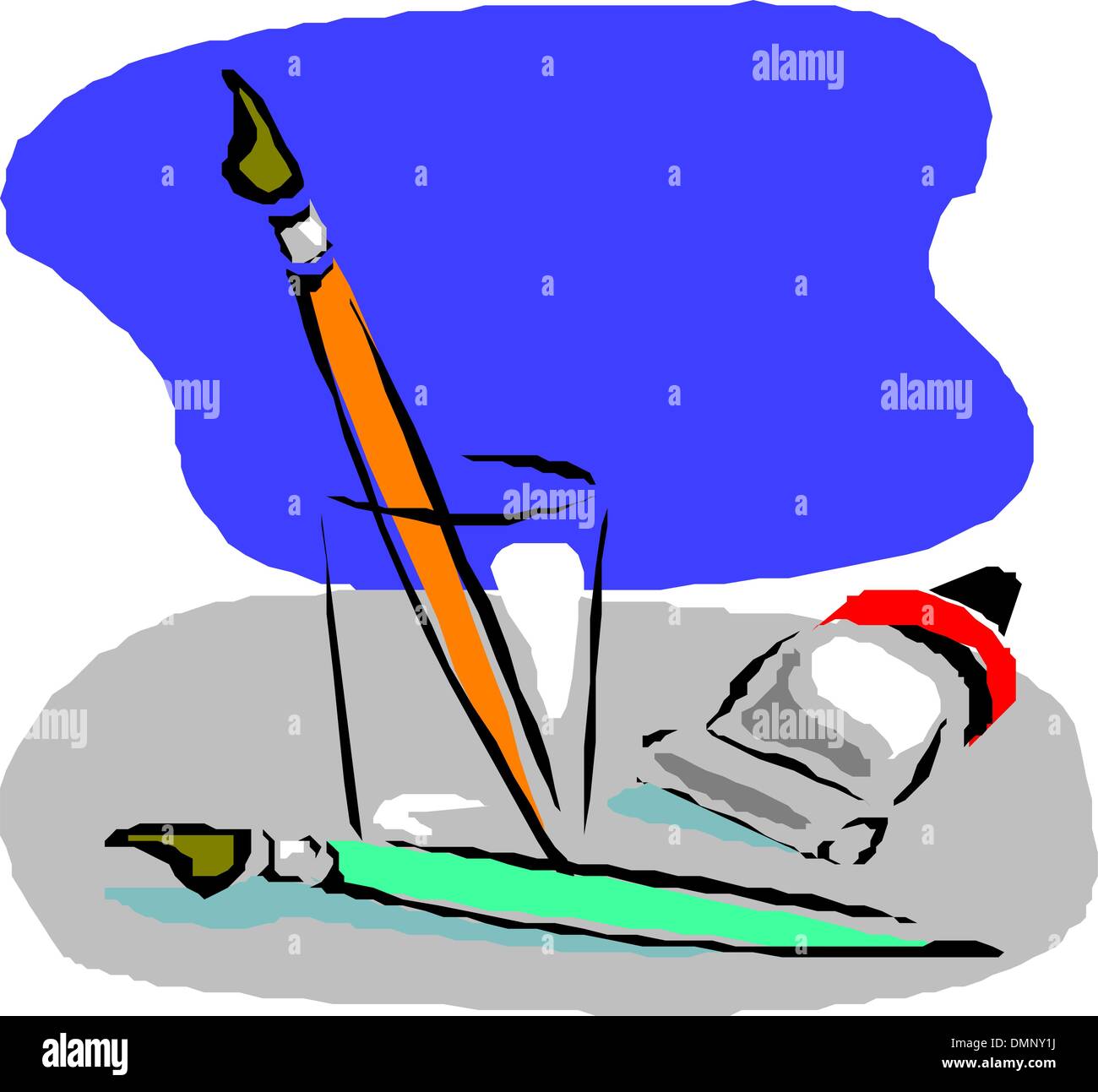 L'icône de la peinture d'art Illustration de Vecteur