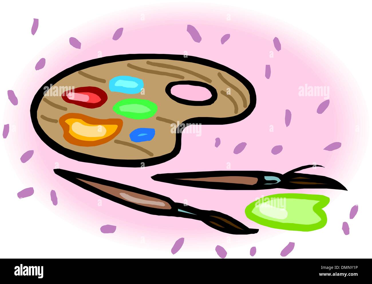 L'icône de la peinture d'art Illustration de Vecteur