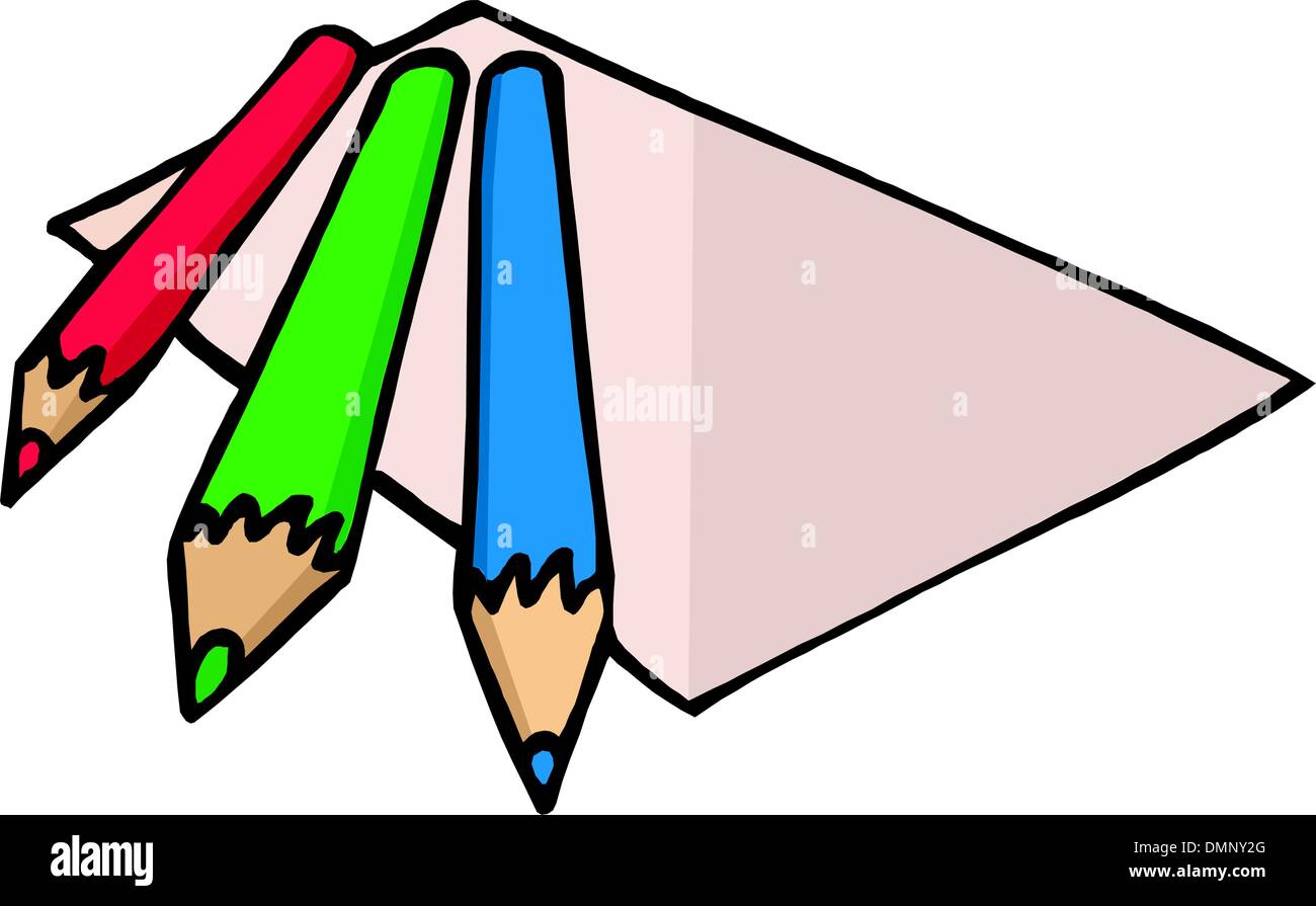 Crayons de couleur Illustration de Vecteur