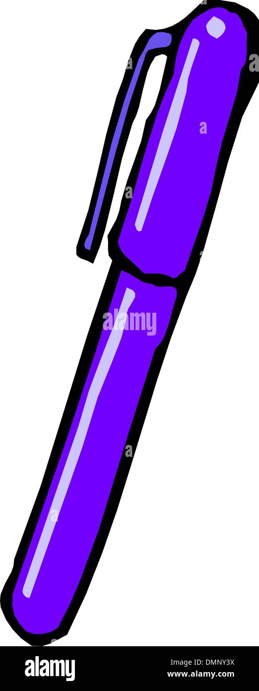 Marqueur bleu Illustration de Vecteur