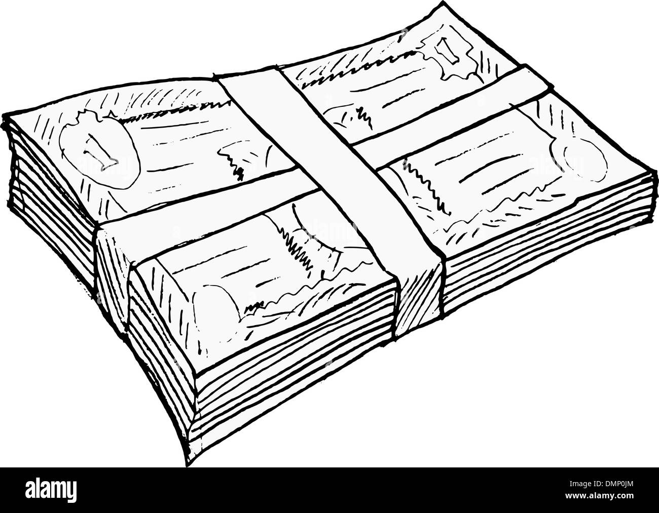 Bundle d’argent Illustration de Vecteur