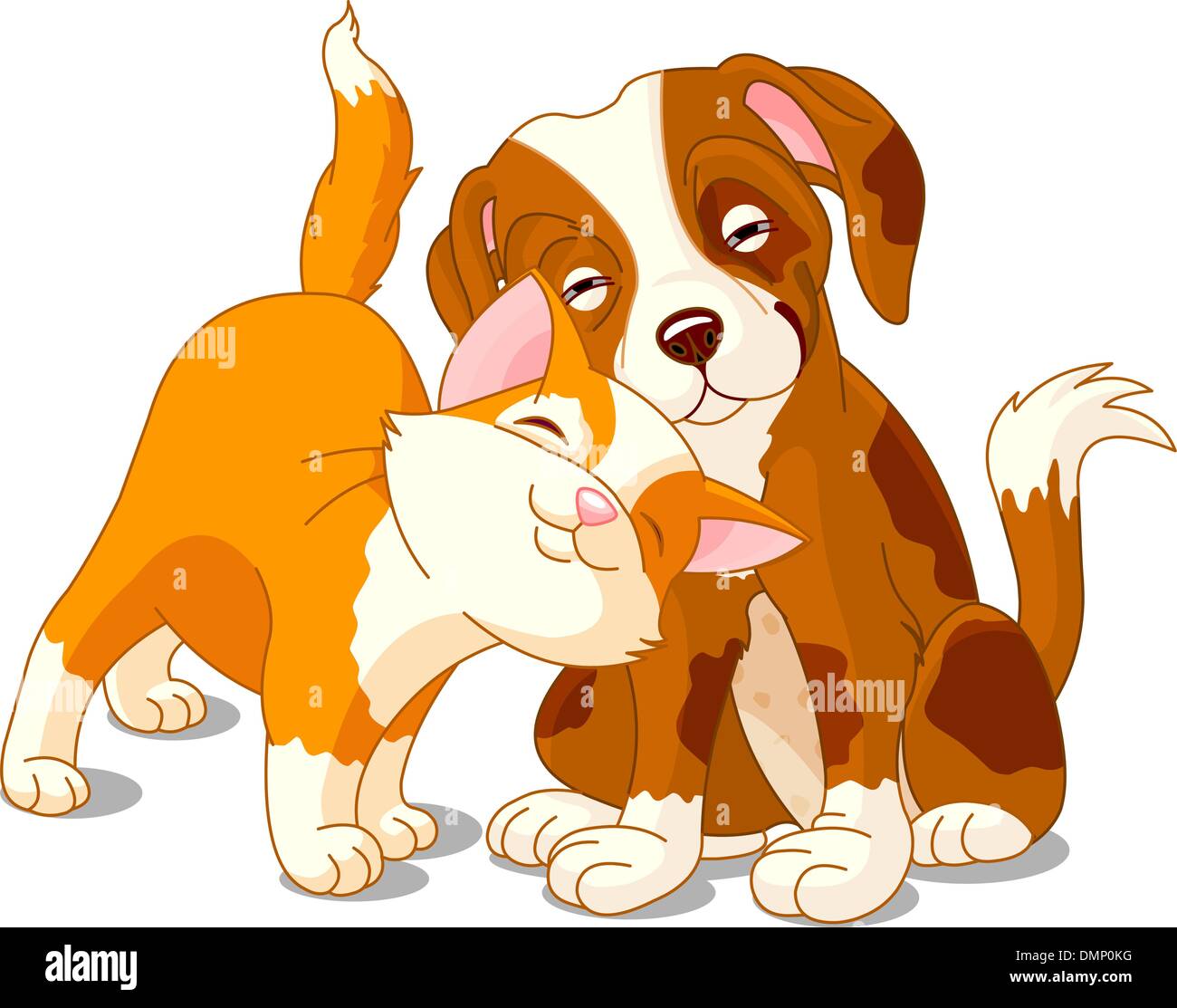 Cat and dog Illustration de Vecteur