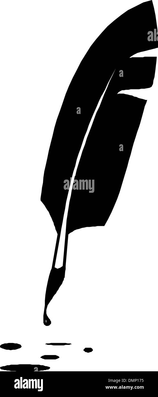Vector black feather Illustration de Vecteur