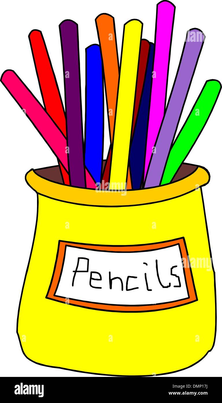 Crayons de couleur Illustration de Vecteur