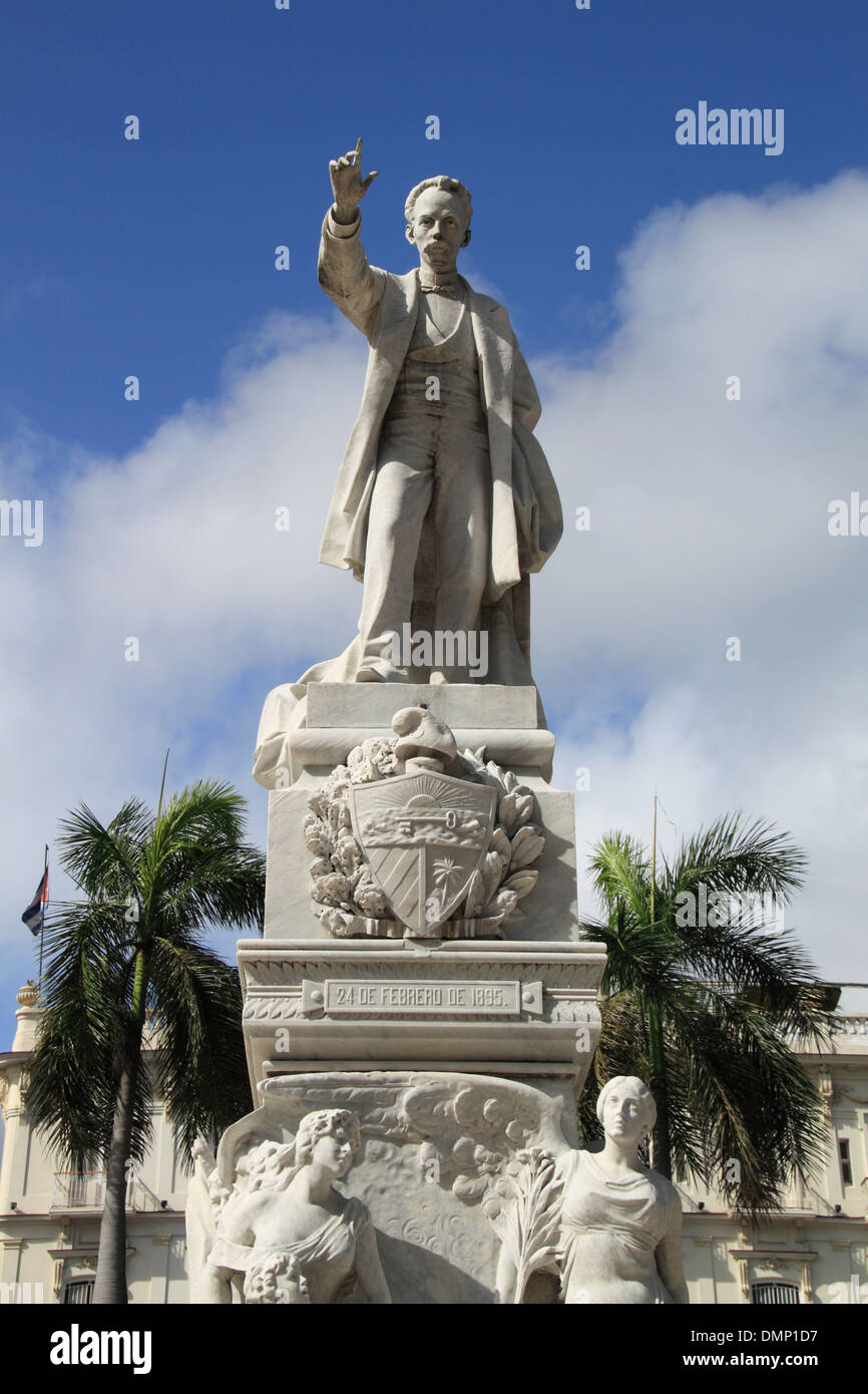 Memorial José Martí, Parque Central, la vieille ville de La Havane (La Habana Vieja), Cuba, mer des Caraïbes, l'Amérique centrale Banque D'Images