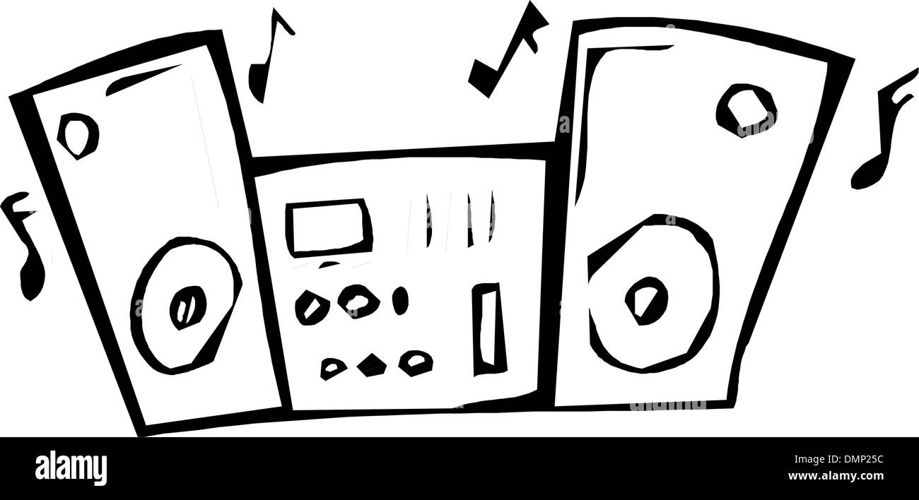 Système audio haut de gamme Illustration de Vecteur Système audio haut de gamme Illustration de Vecteur