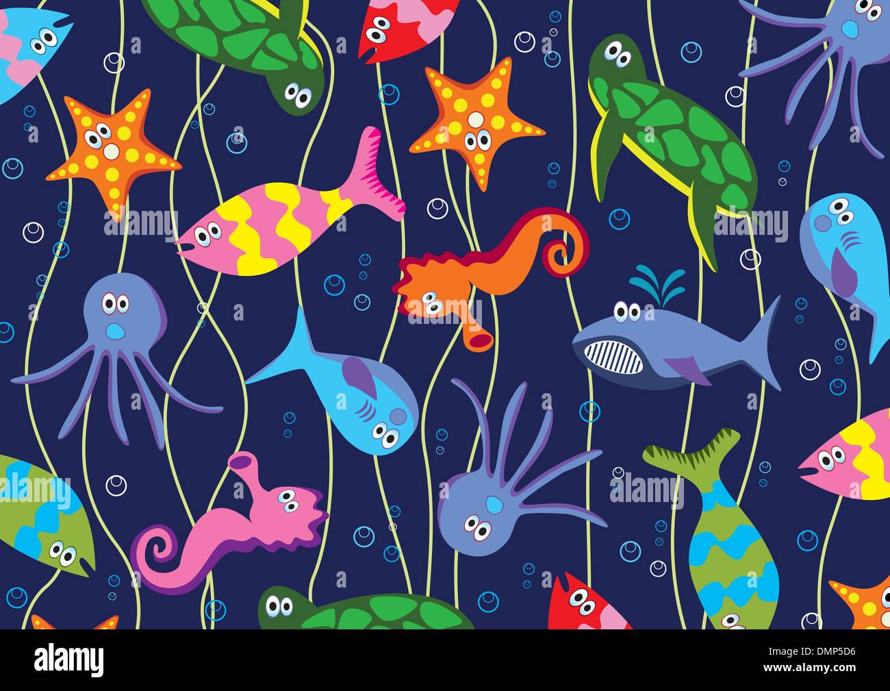 Les animaux de la mer vecteur Illustration de Vecteur