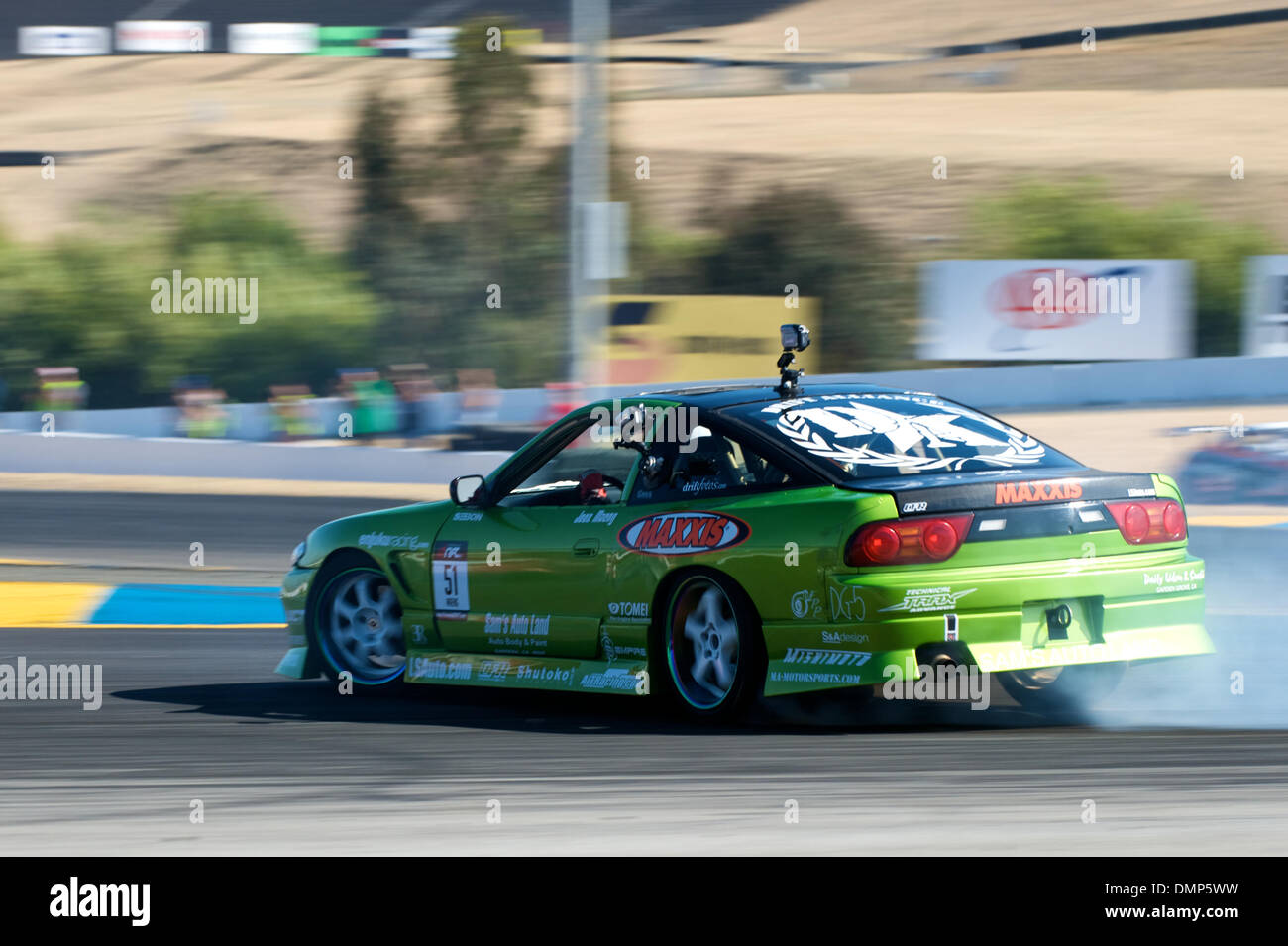 21 août 2009 - Sonoma, Californie, États-Unis - 21 août 2009 : Maxxis/LS/Auto Pilote CFR Joon Maeng de Cerritos, CA dans la # 51 S13.5 Nissan à l'événement de dérive de formule ''verrouillé et chargé'', Infineon Raceway, Sonoma, CA Â© Matt Cohen / Southcreek Global 2009 (Image Crédit : © Matt Cohen/ZUMApress.com) Southcreek/mondial Banque D'Images