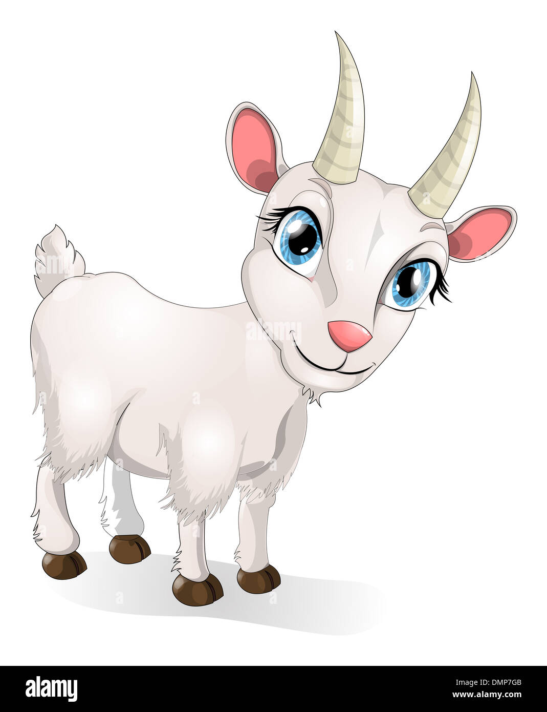 Belle Chevre Sur Fond Blanc Photo Stock Alamy